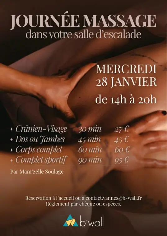Journée massage à B’wall Vannes